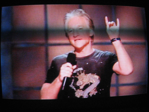Bill Maher Flashing Satanic Hand Sign August 20, 2007 HBO TV Special 